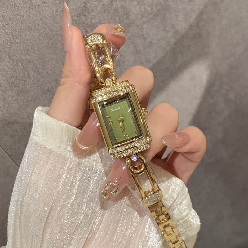 Luxury Watch Value - 小さなピン付きオールドマネースタイルハンドニッチデザイン腕時計、女性用ライトラグジュアリーレトロ高級腕時計