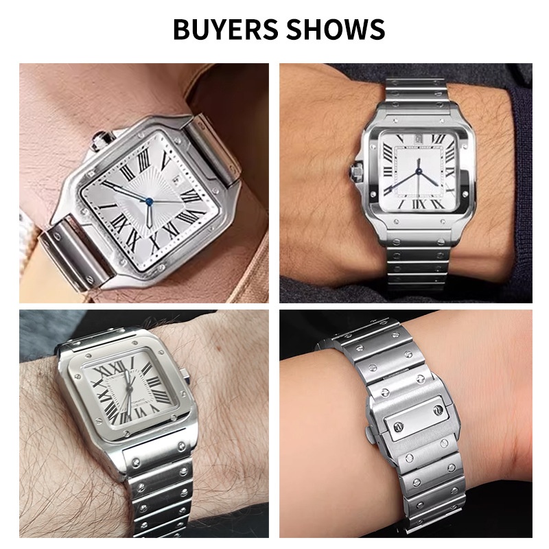 23mm 高品質ステンレススチール製時計ストラップ カルティ - Luxury Watch Cartier のレビューと価格
