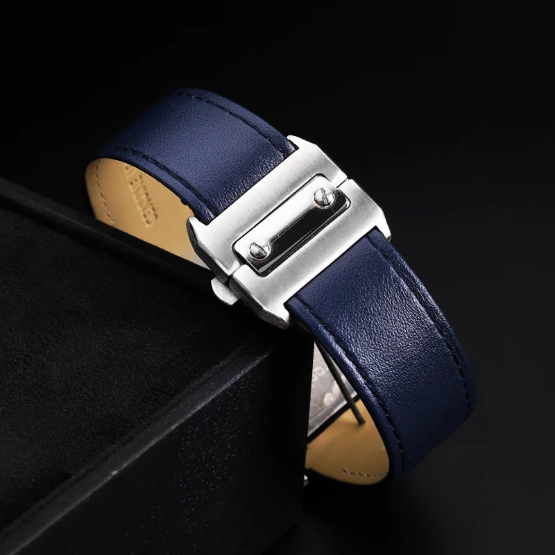 本物のレザー時計ストラップ カルティエ サンドス メンズ サ - Luxury Watch Cartier のレビューと価格