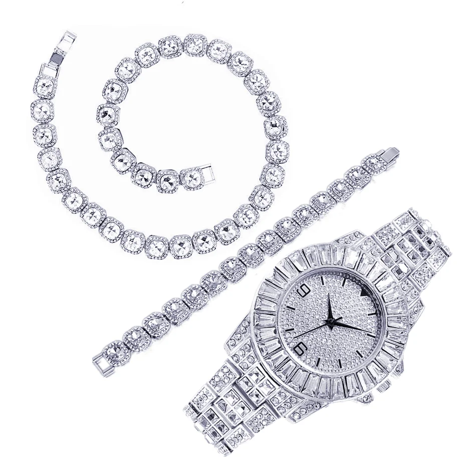高級腕時計ネックレスブレスレットアイスアウトウォッチ メンズ - Luxury Watch Miami のレビューと価格